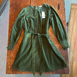 NWT Boden green corduroy dress US size 10P